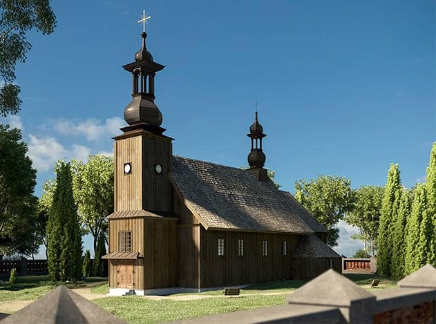 Łódź – odbudowa drewnianego kościoła w Mileszkach