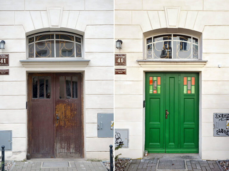 Olsztyn – renowacja drzwi kamienic