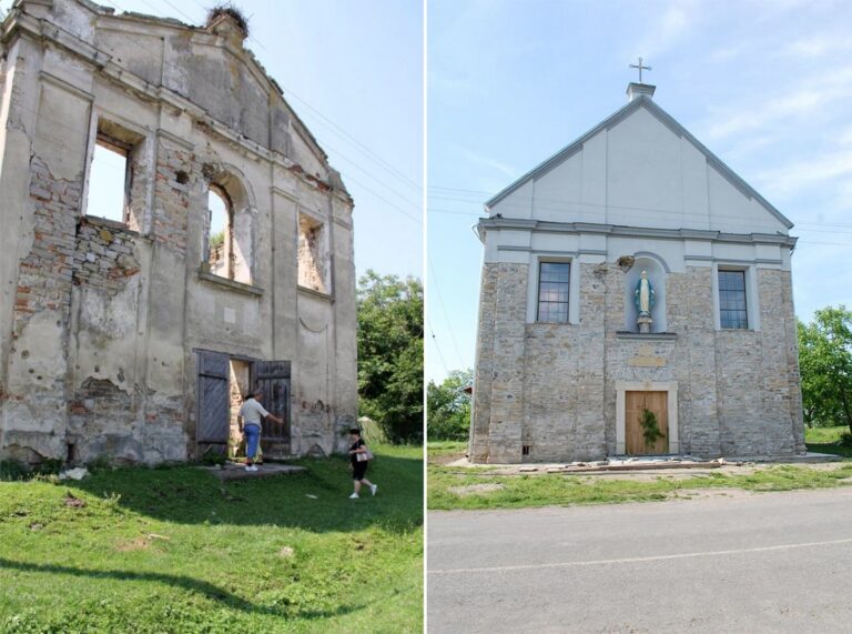 Okopy Świętej Trójcy (Ukraina) – odbudowa barokowego kościółka