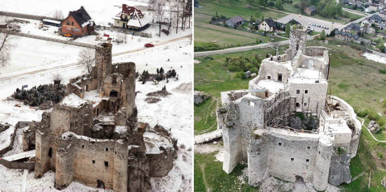 Trwają prace przy konserwacji ruin i częściowej odbudowie zamku w Mirowie