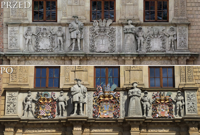 Brzeg (woj. opolskie) – na renesansowej bramie wjazdowej do zamku odtworzono kolory