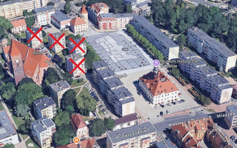 Lubin (woj. dolnośląskie) – czy dojdzie do wyburzenia czterech bloków przy zachodniej części Rynku?