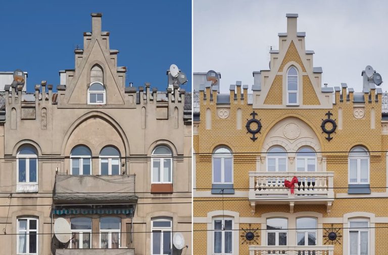 Warszawa – kamienica przy ul. Targowej 62 z odtworzonym dawnym detalem