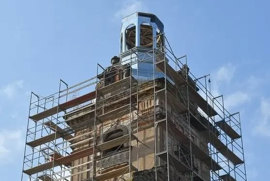 Twardocice (powiat złotoryjski) – odnowienie hełmu wieży dawnego kościoła ewangelickiego